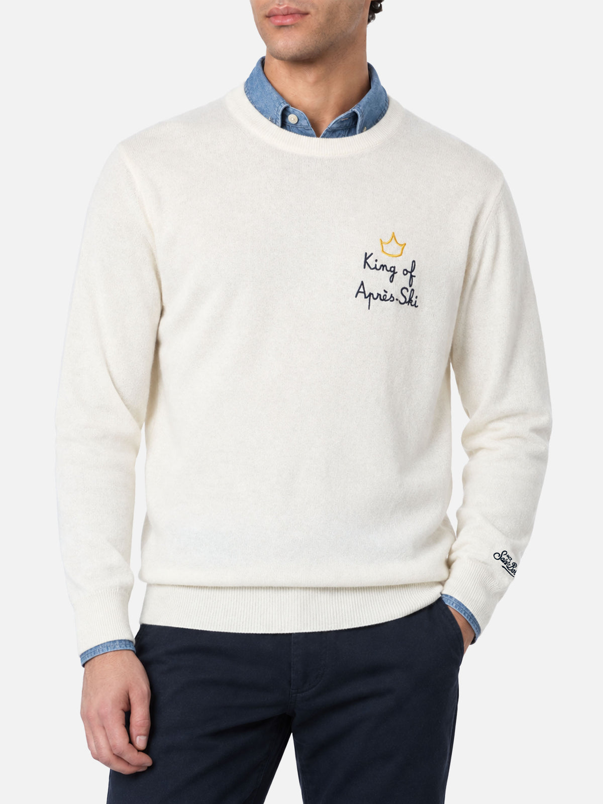 Pull col rond Heron avec broderie King of apres ski 