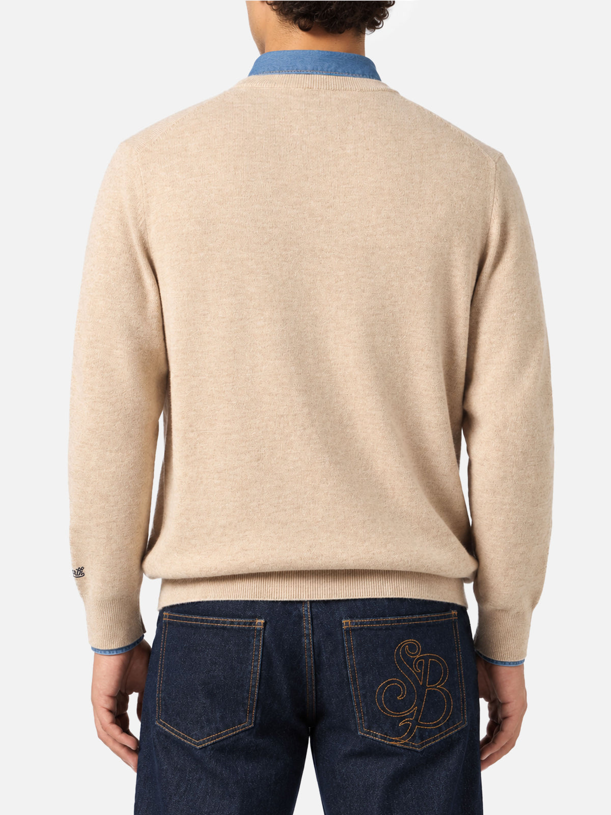 Rundhals-Sweatshirt Heron Light mit Via della Spiga... Stickerei | VACANZE DI NATALE SPECIAL EDITION 