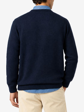 Pull à col rond Heron avec jacquard carte postale Cortina 