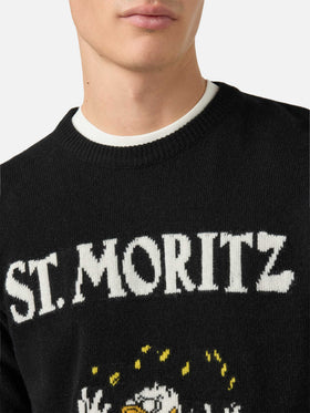 Schwarzer Heron-Pullover mit Onkel-Dagobert-Motiv | DISNEY SONDEREDITION