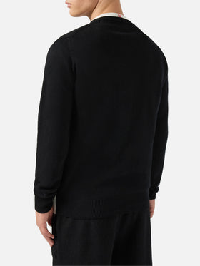 Schwarzer Heron-Pullover mit Onkel-Dagobert-Motiv | DISNEY SONDEREDITION