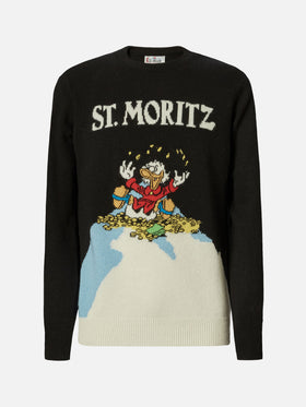 Schwarzer Heron-Pullover mit Onkel-Dagobert-Motiv | DISNEY SONDEREDITION