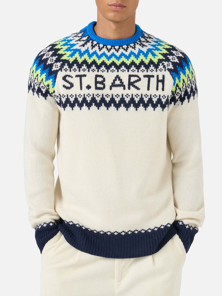 Suéter de cuello redondo Heron con jacquard fair-isle 