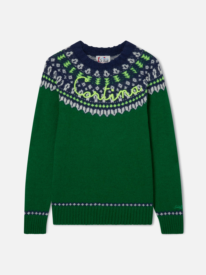 Suéter de cuello redondo Heron con jacquard fair-isle 