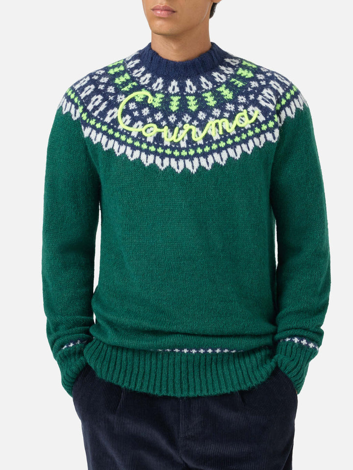 Suéter de alpaca Heron Nordic Soft con jacquard fair isle y bordado Courma 