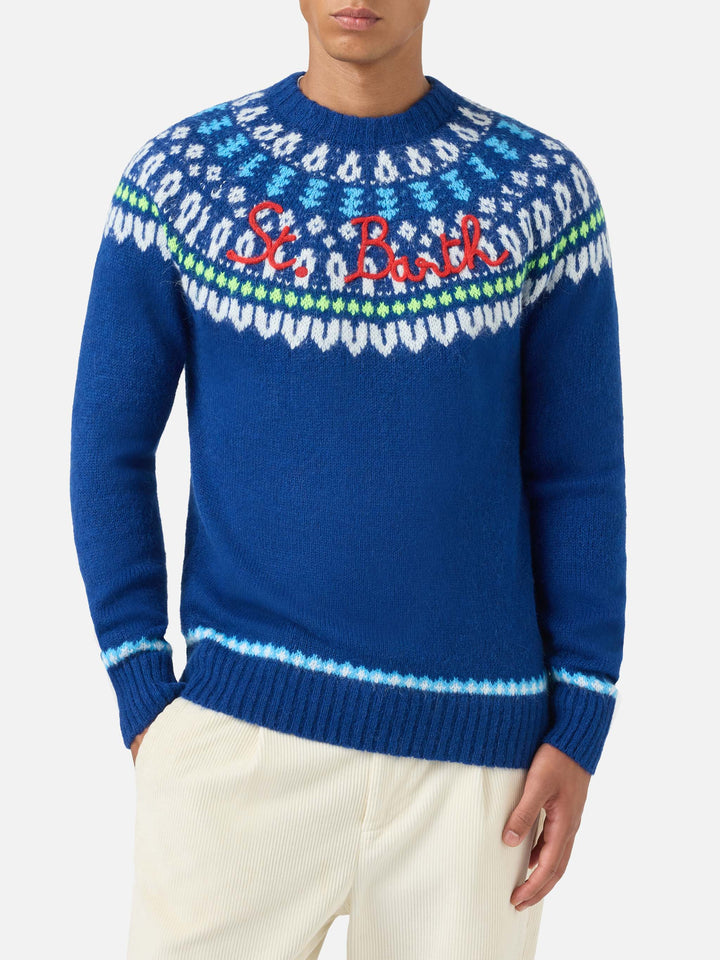 Suéter de cuello redondo Heron con jacquard fair-isle 