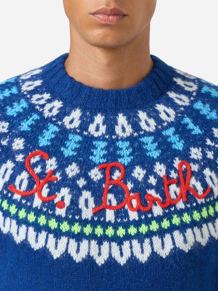 Suéter de cuello redondo Heron con jacquard fair-isle 