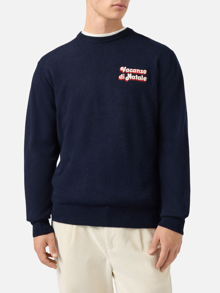 Crewneck Heron Light with Vacanze di Natale embroidery | VACANZE DI NATALE SPECIAL EDITION