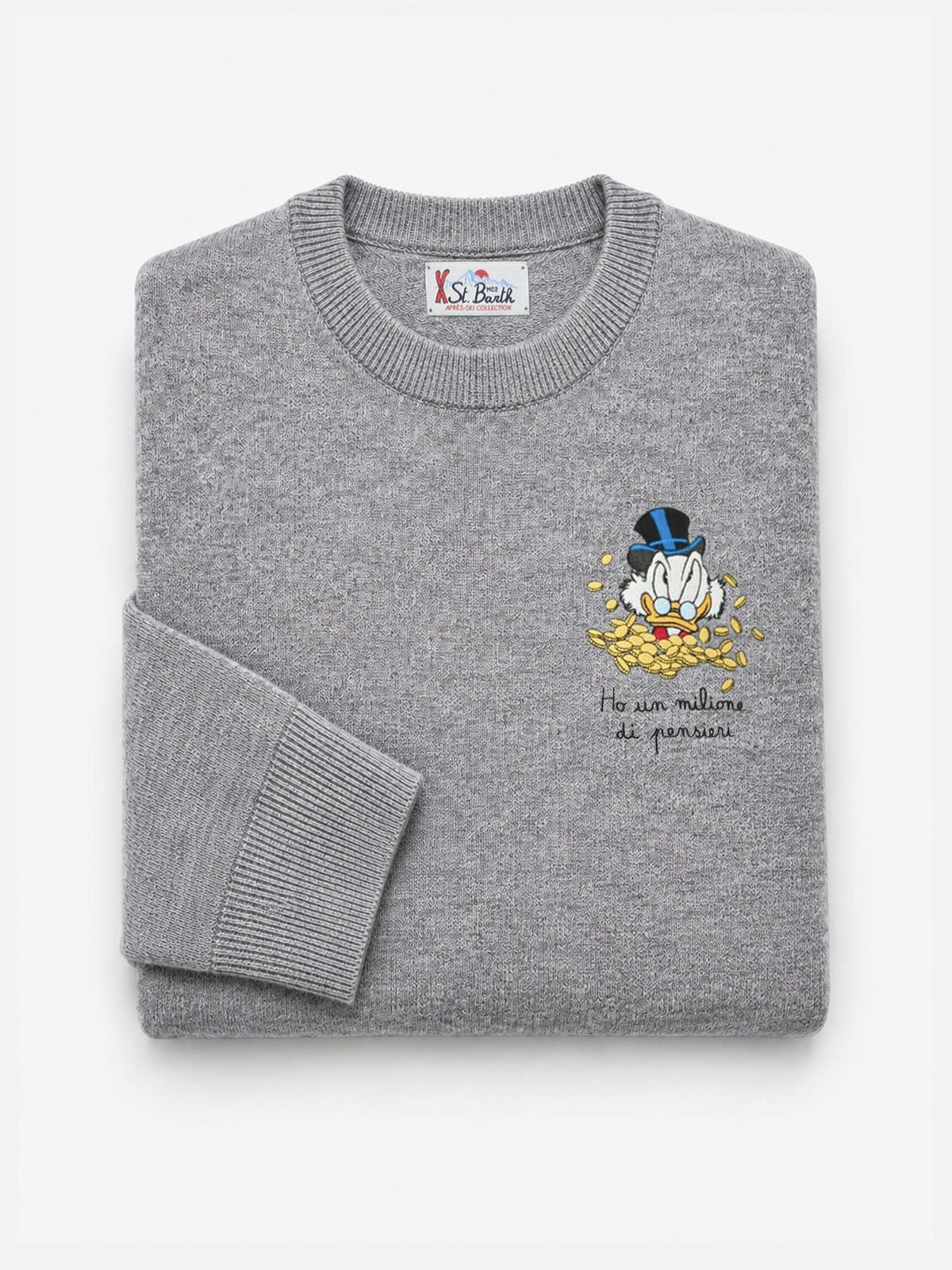 Pull col rond Heron Light avec broderie Uncle Scrooge | DISNEY SPECIAL EDITION 