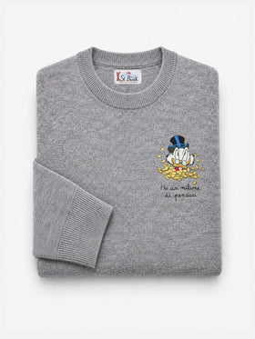 Pull col rond Heron Light avec broderie Uncle Scrooge | DISNEY SPECIAL EDITION 