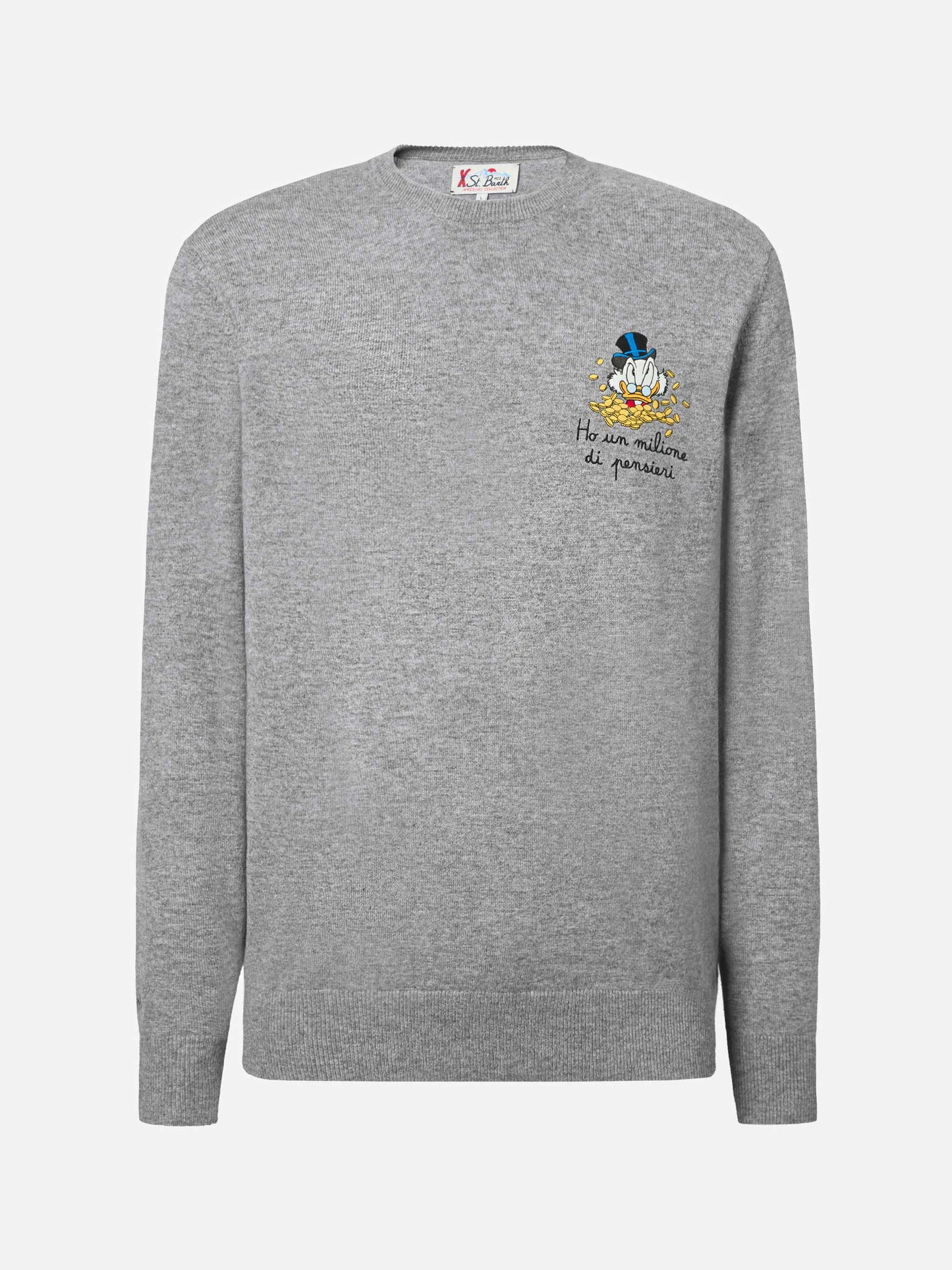 Rundhalspullover „Heron Light“ mit Onkel-Dagobert-Stickerei | DISNEY SONDEREDITION