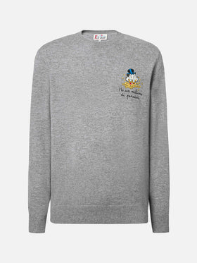 Rundhalspullover „Heron Light“ mit Onkel-Dagobert-Stickerei | DISNEY SONDEREDITION