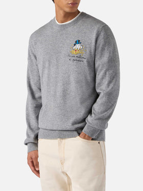 Rundhalspullover „Heron Light“ mit Onkel-Dagobert-Stickerei | DISNEY SONDEREDITION