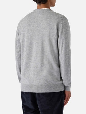 Crewneck sweater Heron Light with Snoopy Sunday Mood embroidery | PEANUTS SPECIAL EDITION