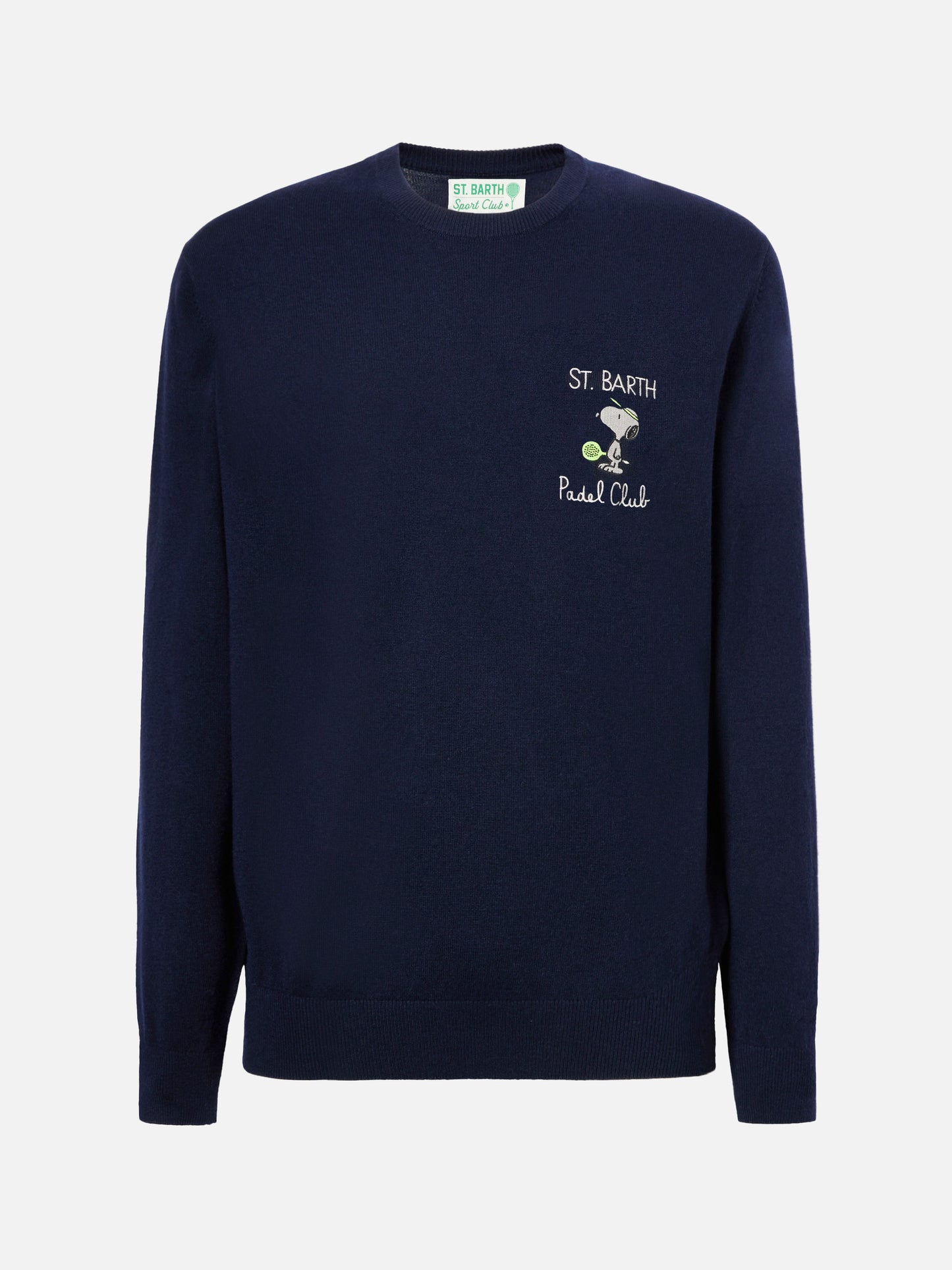 Rundhalspullover Heron Light mit Snoopy-Padelclub-Stickerei | PEANUTS SONDEREDITION