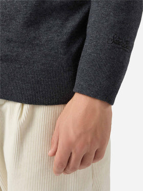 Heron Light sweater with Bartman embroidery