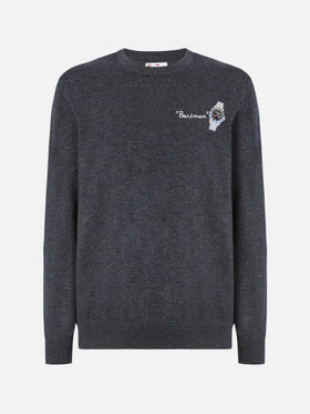 Heron Light sweater with Bartman embroidery