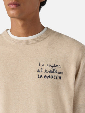 Girocollo Heron Light con ricamo La cugina del tortellino, la Gnocca! | VACANZE DI NATALE SPECIAL EDITION