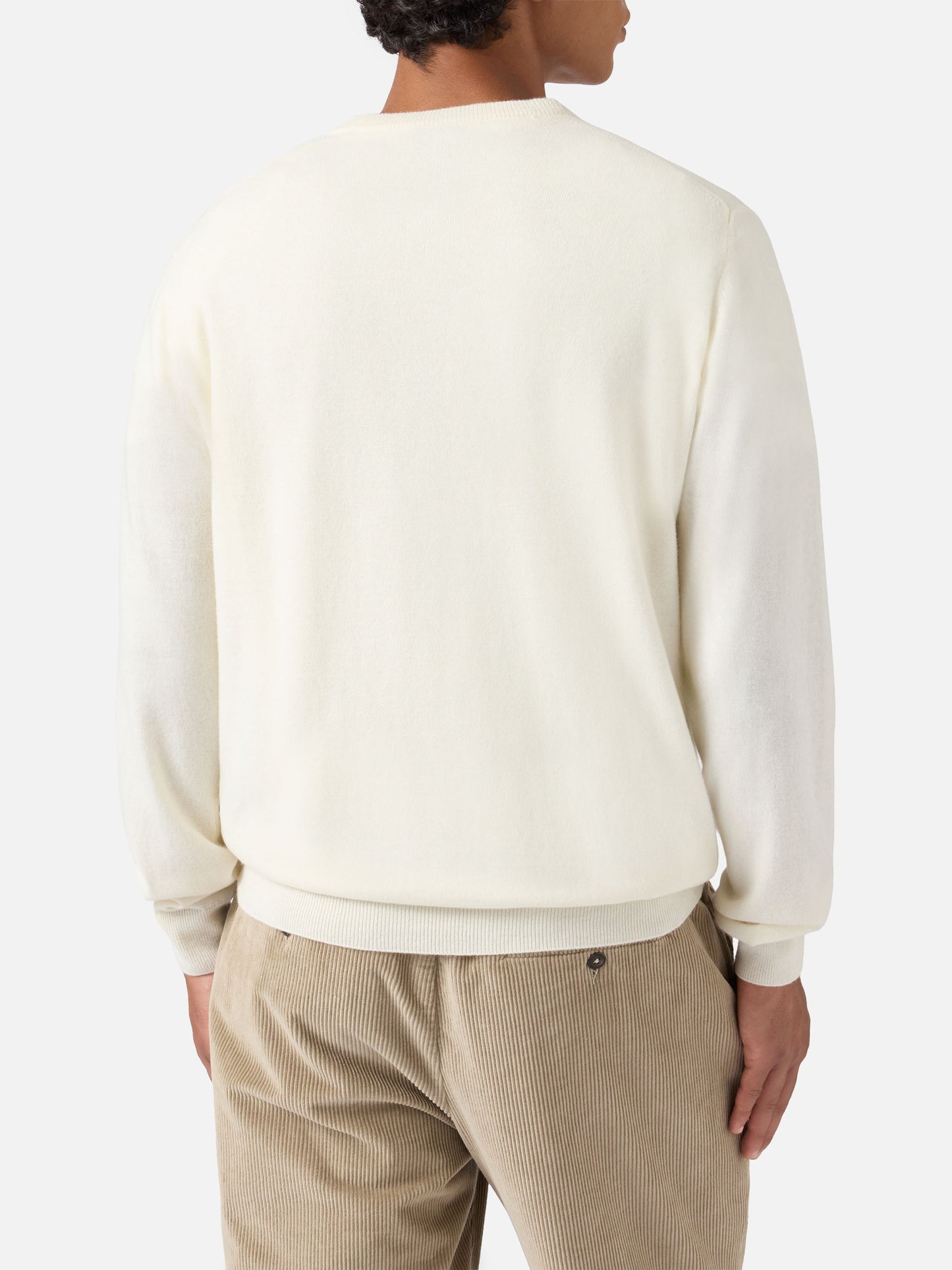 Crewneck Heron Light with E nun m'angoscià embroidery | VACANZE DI NATALE SPECIAL EDITION