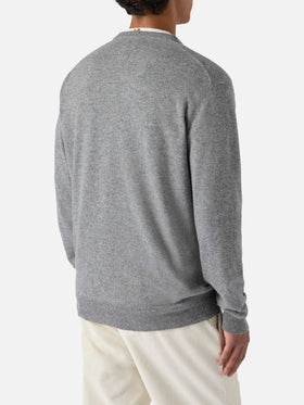 Crewneck Heron Light with Mi me faccio i cassi miei! embroidery | VACANZE DI NATALE SPECIAL EDITION