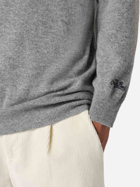 Crewneck Heron Light with Mi me faccio i cassi miei! embroidery | VACANZE DI NATALE SPECIAL EDITION
