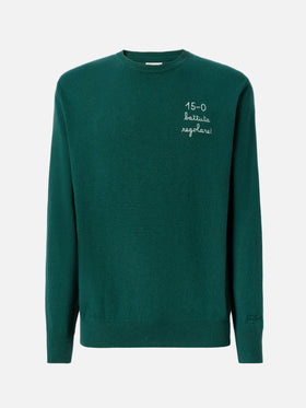 Crewneck Heron Light with 15/0 battuta regolare! embroidery | VACANZE DI NATALE SPECIAL EDITION