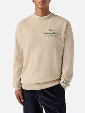 Pull col rond Heron Light avec broderie 19 gradi. Praticamente Marocco in primavera! | YUPPIES SPECIAL EDITION 