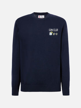 Maglione a girocollo Heron Light con ricamo Gin Club