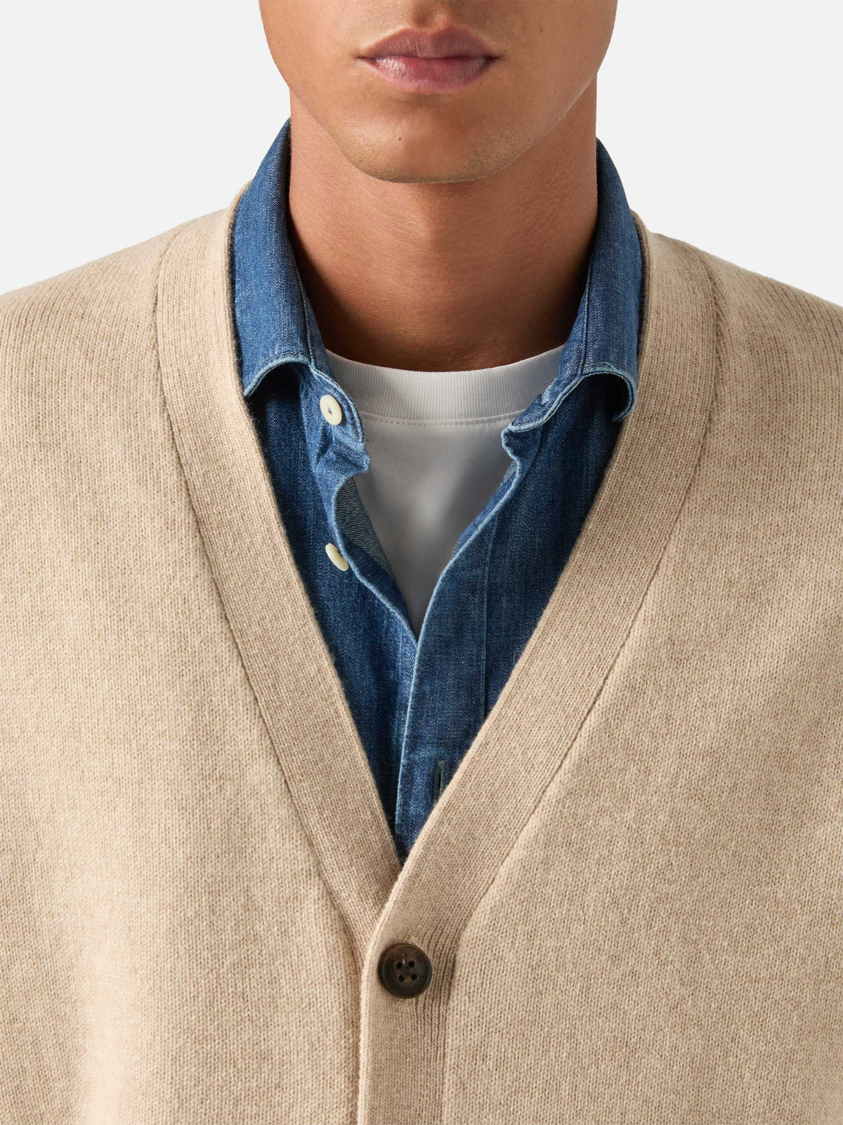 Cardigan Herrison beige in lana