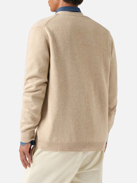 Cardigan Herrison beige in lana