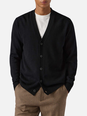 Herrison Strickjacke aus reiner Wolle in Schwarz