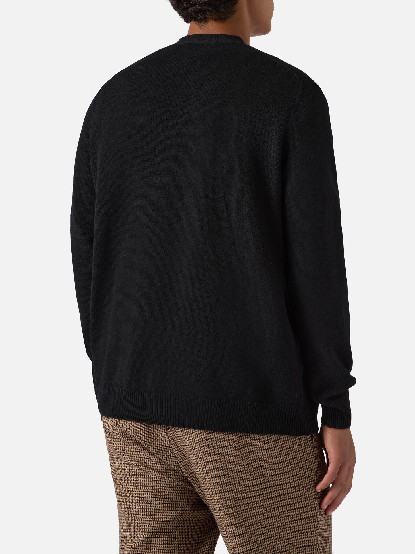 Herrison Strickjacke aus reiner Wolle in Schwarz