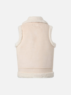 Chaleco Hesketh Jr de faux shearling con bordado Western 
