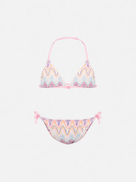 Holly classic triangle bikini in raschel fabric - MC2 Saint Barth