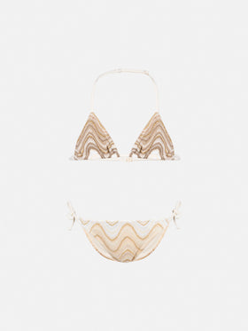 Holly classic triangle bikini in raschel fabric - MC2 Saint Barth