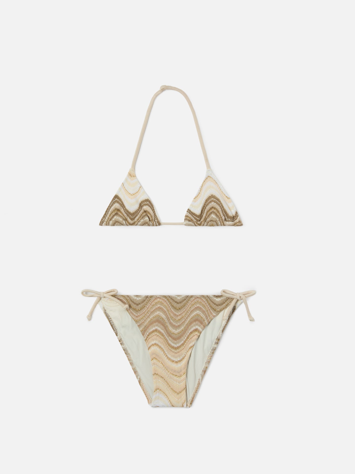 Holly raschel wave bikini in shades of gold