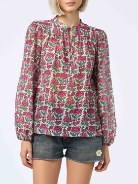 Woman silk voile blouse Harper - MC2 Saint Barth