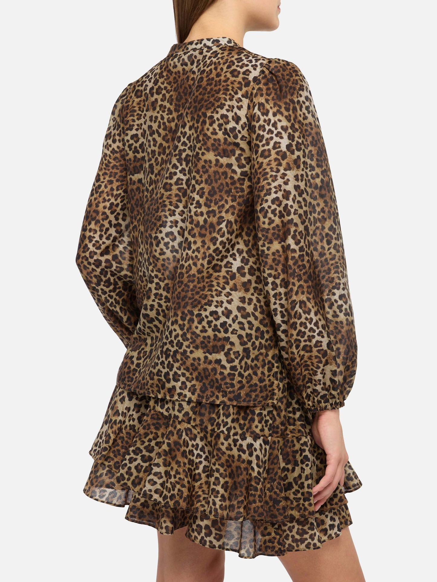Harper Seidenvoilebluse aus Seidenvoile mit Animal-Print