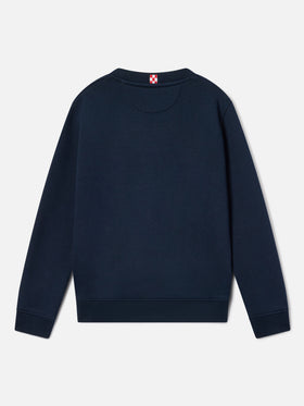 Navy blue Hutton Sweatshirt aus Baumwollmischung mit St. Barth-Print 