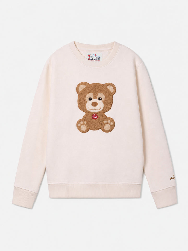 Sweatshirt ras-du-cou Hutton avec patch en éponge ours Trudi | TRUDI SPECIAL EDITION 