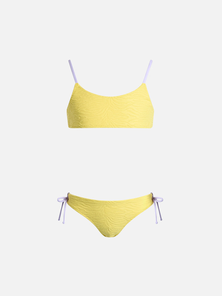 Girl zebra embossed bralette bikini Jaiden - MC2 Saint Barth