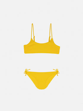Jaiden yellow crinkle bralette bikini - MC2 Saint Barth