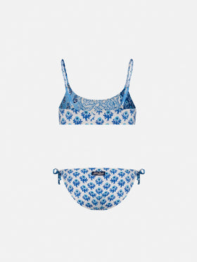 Jaiden double face bralette bikini with flower print - MC2 Saint Barth