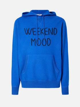 Rundhals-Kapuzenpullover „Jake“ mit „Week-end Off“-Stickerei