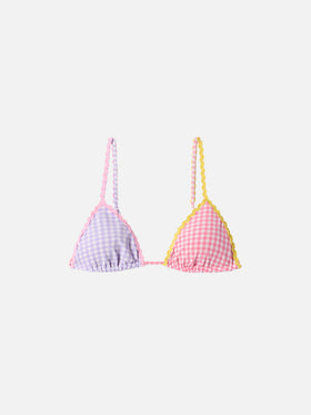 Triangel-Top Janet mit Vichy-Karo-Muster