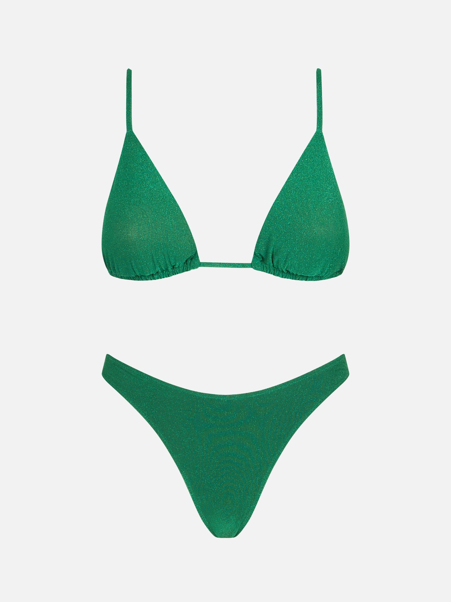 Bikini a triangolo Janet Naomi in lurex verde