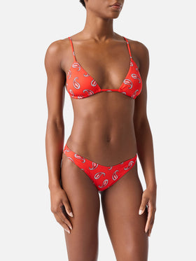 Naima Naomi pinkfarbener Crinkle-Bralette-Bikini 