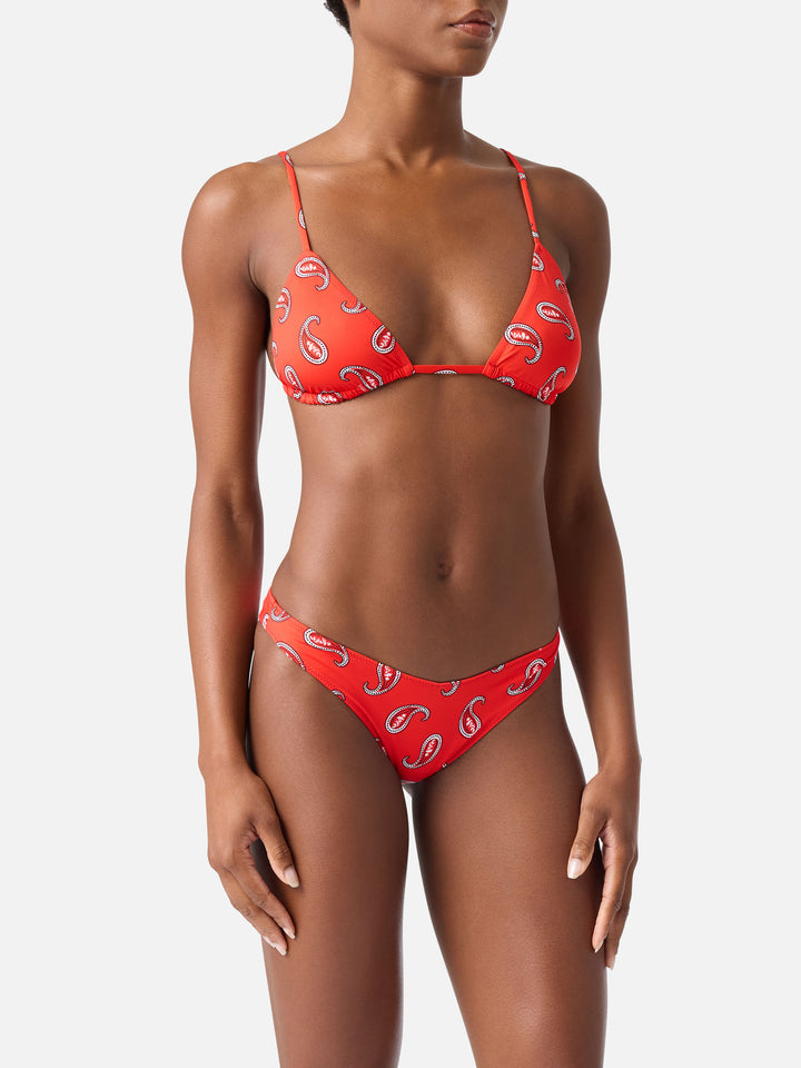 Naima Naomi pinkfarbener Crinkle-Bralette-Bikini 