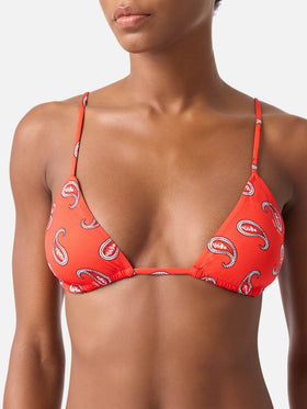 Naima Naomi pinkfarbener Crinkle-Bralette-Bikini 