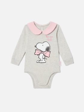 Body Jacques aus Bio-Baumwolle in Creme mit Snoopy-Print | Special edition 